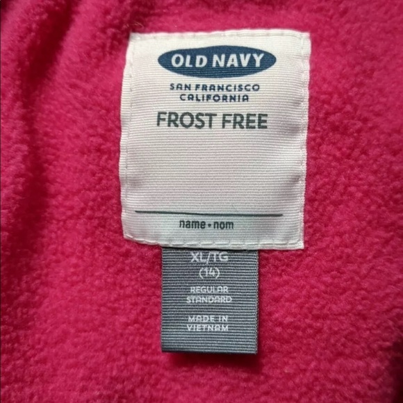Old Navy Girls XL Pink Puffed Coat - Picture 4 of 11